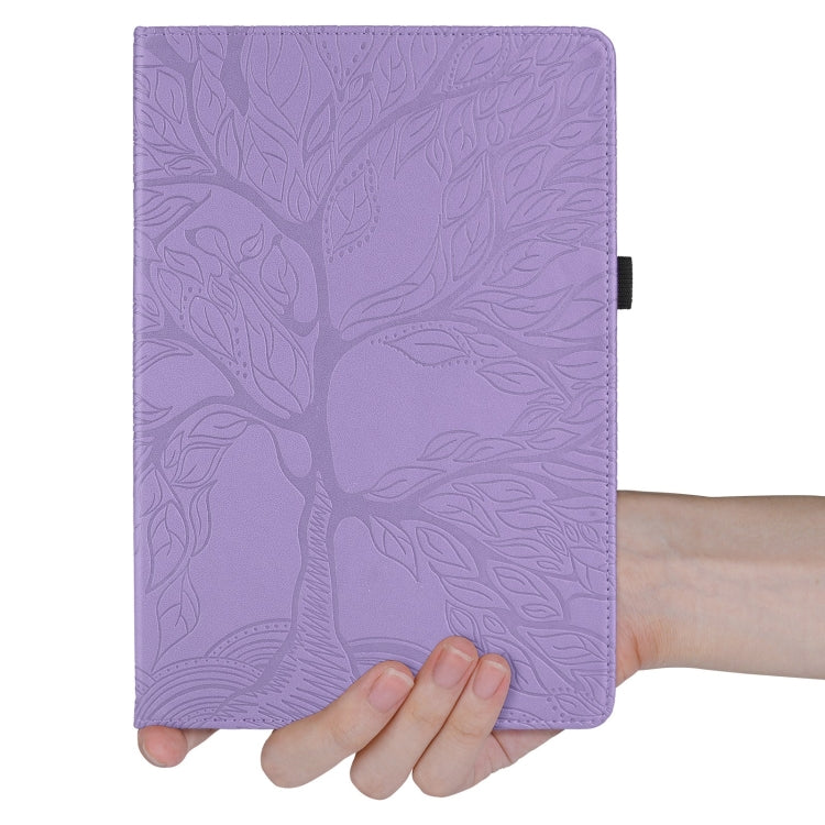 For iPad Pro 13 2024 Tree Life Embossed Rotation Leather Smart Tablet Case(Purple) - iPad Pro 13 2024 Cases by buy2fix | Online Shopping UK | buy2fix