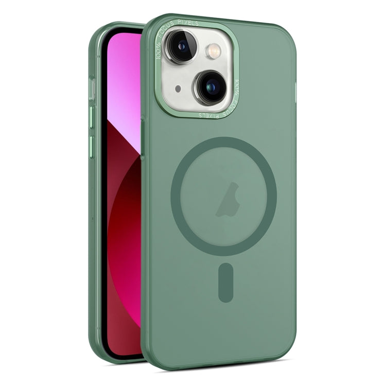 For iPhone 13 MagSafe Frosted Translucent Mist Phone Case(Green) - iPhone 13 Cases by buy2fix | Online Shopping UK | buy2fix