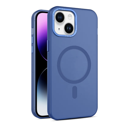 For iPhone 14 Plus MagSafe Frosted Translucent Mist Phone Case(Royal Blue) - iPhone 14 Plus Cases by buy2fix | Online Shopping UK | buy2fix