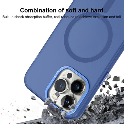 For iPhone 14 Plus MagSafe Frosted Translucent Mist Phone Case(Royal Blue) - iPhone 14 Plus Cases by buy2fix | Online Shopping UK | buy2fix