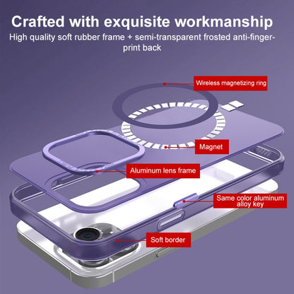 For iPhone 14 Plus MagSafe Frosted Translucent Mist Phone Case(Royal Blue) - iPhone 14 Plus Cases by buy2fix | Online Shopping UK | buy2fix