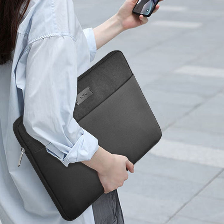 For 16 inch Laptop WIWU Minimalist Ultra-thin Laptop Sleeve(Grey) - 14.1 inch by WIWU | Online Shopping UK | buy2fix