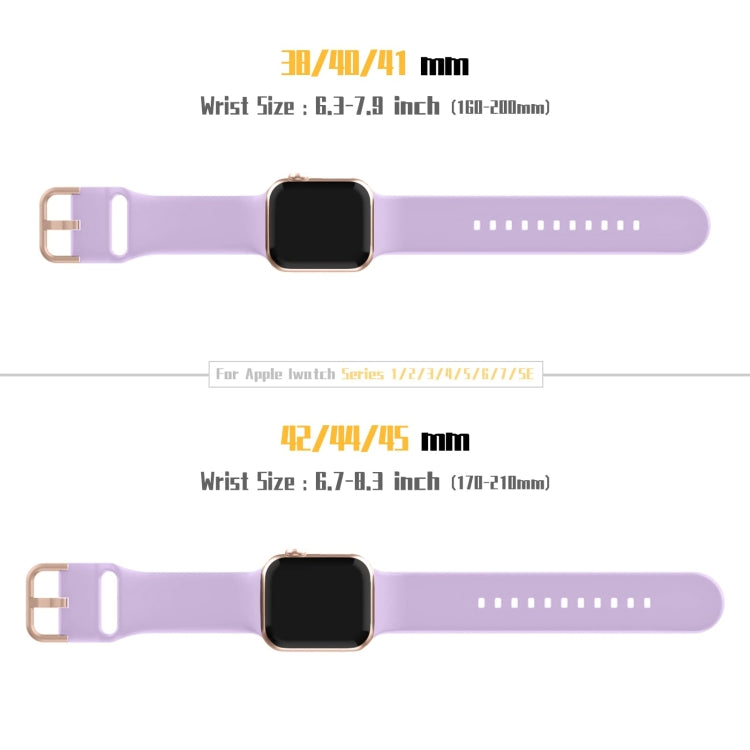 For Apple Watch Series 4 44mm Pin Buckle Silicone Watch Band(Lavender) - Watch Bands by buy2fix | Online Shopping UK | buy2fix