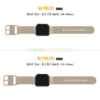 For Apple Watch Series 3 42mm Pin Buckle Silicone Watch Band(Milk Tea) - Watch Bands by buy2fix | Online Shopping UK | buy2fix