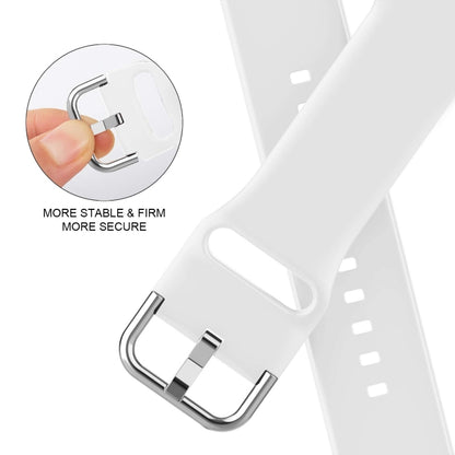 For Apple Watch Ultra 2 49mm Pin Buckle Silicone Watch Band(White) - Watch Bands by buy2fix | Online Shopping UK | buy2fix