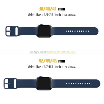 For Apple Watch Series 9 41mm Pin Buckle Silicone Watch Band(Abyss Blue) - Watch Bands by buy2fix | Online Shopping UK | buy2fix