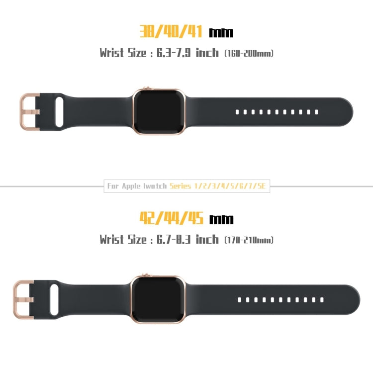 For Apple Watch Series 9 45mm Pin Buckle Silicone Watch Band(Dark Grey) - Watch Bands by buy2fix | Online Shopping UK | buy2fix