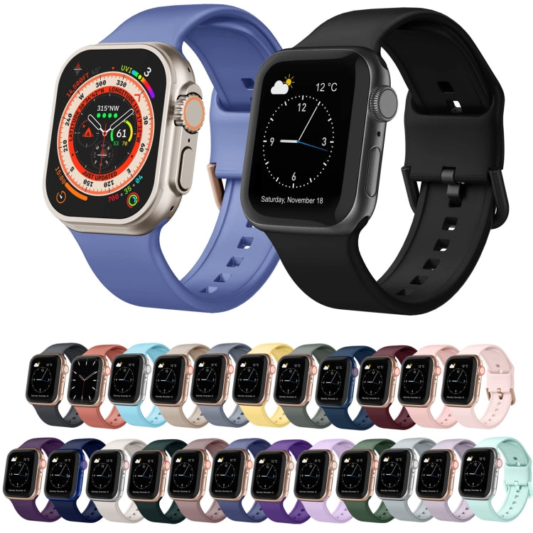 For Apple Watch Ultra 2 49mm Pin Buckle Silicone Watch Band(Milk Tea) - Watch Bands by buy2fix | Online Shopping UK | buy2fix