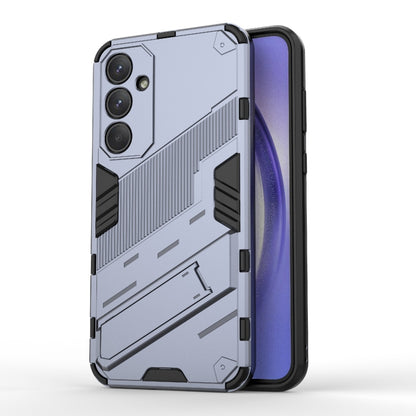 For Samsung Galaxy A35 5G Punk Armor 2 in 1 PC + TPU Shockproof Phone Case with Invisible Holder(Grey) - Galaxy Phone Cases by buy2fix | Online Shopping UK | buy2fix