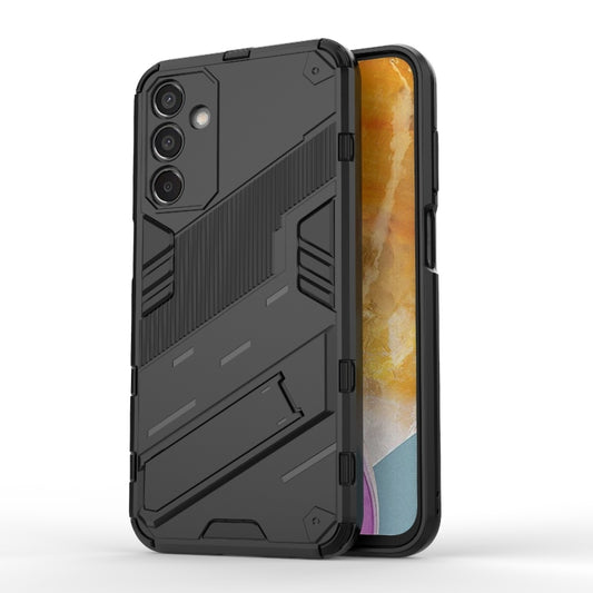 For Samsung Galaxy M15 5G Global Punk Armor 2 in 1 PC + TPU Shockproof Phone Case with Invisible Holder(Black) - Galaxy Phone Cases by buy2fix | Online Shopping UK | buy2fix