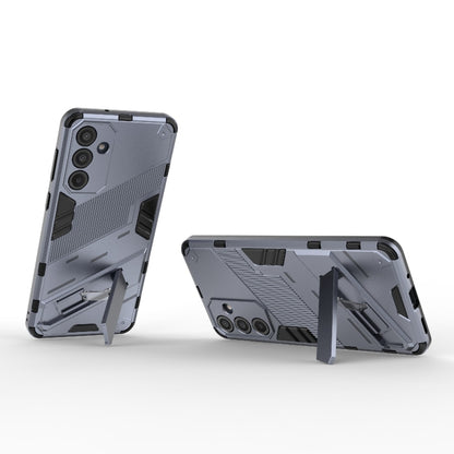 For Samsung Galaxy M55 5G Punk Armor 2 in 1 PC + TPU Shockproof Phone Case with Invisible Holder(Grey) - Galaxy Phone Cases by buy2fix | Online Shopping UK | buy2fix