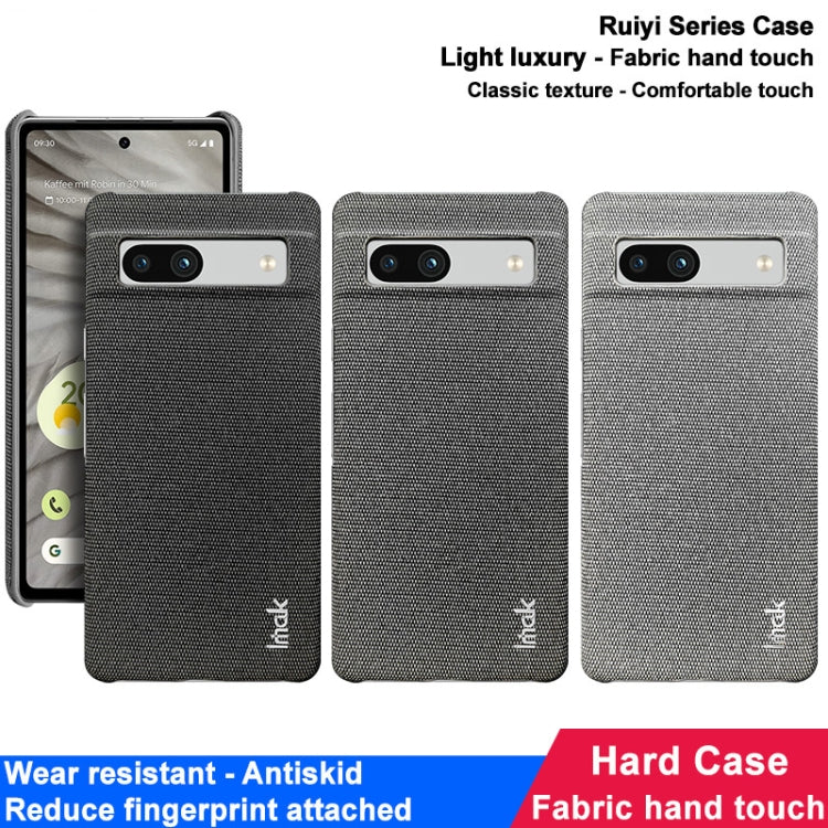 For Google Pixel 8 imak Ruiyi Series Cloth Texture PU + PC Phone Case(Light Grey) - Google Cases by imak | Online Shopping UK | buy2fix