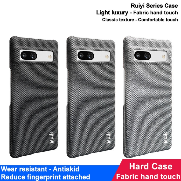 For Google Pixel 8 imak Ruiyi Series Cloth Texture PU + PC Phone Case(Light Grey) - Google Cases by imak | Online Shopping UK | buy2fix
