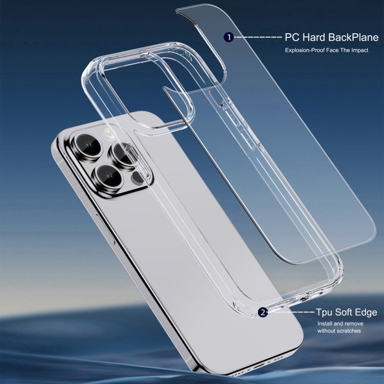 For iPhone 15 Pro Max iPAKY Hanguang Series Transparent TPU+PC Phone Case(Transparent) - iPhone 15 Pro Max Cases by iPAKY | Online Shopping UK | buy2fix