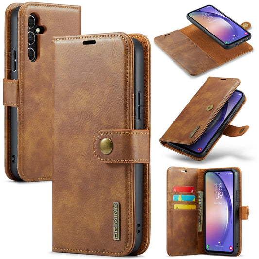 For Samsung Galaxy A35 5G DG.MING Crazy Horse Texture Detachable Magnetic Leather Case(Brown) - Galaxy Phone Cases by DG.MING | Online Shopping UK | buy2fix