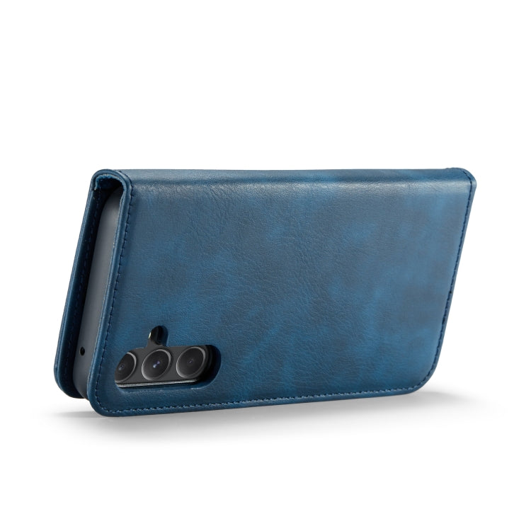 For Samsung Galaxy A35 5G DG.MING Crazy Horse Texture Detachable Magnetic Leather Case(Blue) - Galaxy Phone Cases by DG.MING | Online Shopping UK | buy2fix