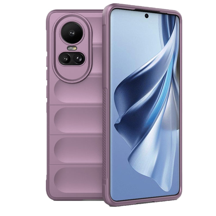 For OPPO Reno10 5G Global Magic Shield TPU + Flannel Phone Case(Purple) - OPPO Cases by buy2fix | Online Shopping UK | buy2fix