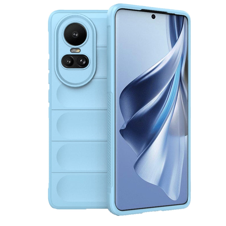 For OPPO Reno10 5G Global Magic Shield TPU + Flannel Phone Case(Light Blue) - OPPO Cases by buy2fix | Online Shopping UK | buy2fix