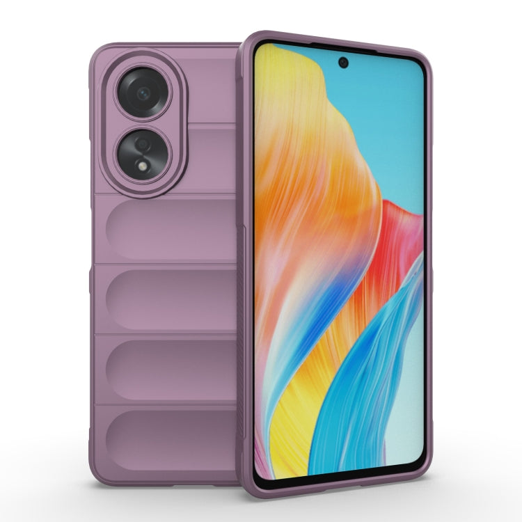 For OPPO A58 4G Global Magic Shield TPU + Flannel Phone Case(Purple) - OPPO Cases by buy2fix | Online Shopping UK | buy2fix