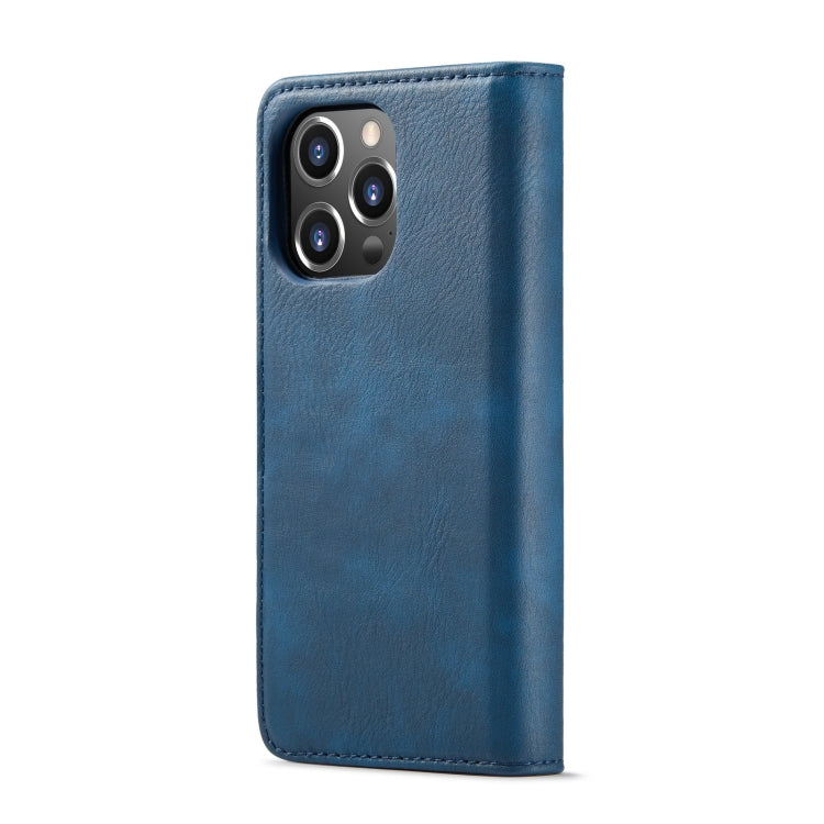 For iPhone 15 Pro Max DG.MING Crazy Horse Texture Detachable Magnetic Leather Phone Case(Blue) - iPhone 15 Pro Max Cases by DG.MING | Online Shopping UK | buy2fix