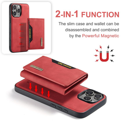 For iPhone 16 Pro Max DG.MING M2 Series 3-Fold Card Bag Wallet Leather Phone Case(Red) - iPhone 16 Pro Max Cases by DG.MING | Online Shopping UK | buy2fix