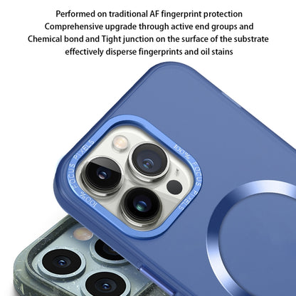 For iPhone 15 CD Texture MagSafe Frosted Translucent Phone Case(Royal Blue) - iPhone 15 Cases by buy2fix | Online Shopping UK | buy2fix