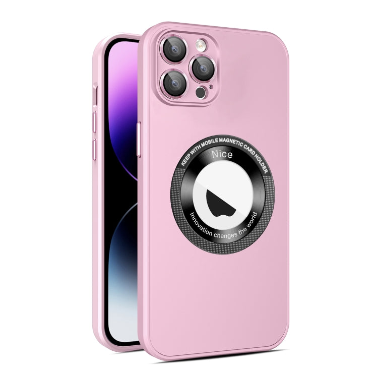 For iPhone 12 Pro Max Eagle Eye Lens CD Texture MagSafe Magnifier Phone Case(Pink) - iPhone 12 Pro Max Cases by buy2fix | Online Shopping UK | buy2fix