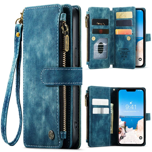 For iPhone 15 Plus CaseMe C30 Multifunctional Leather Phone Case(Blue) - iPhone 15 Plus Cases by CaseMe | Online Shopping UK | buy2fix