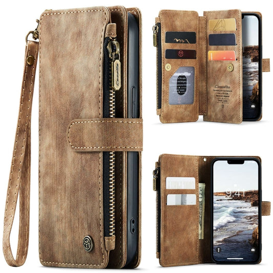 For iPhone 15 Plus CaseMe C30 Multifunctional Leather Phone Case(Brown) - iPhone 15 Plus Cases by CaseMe | Online Shopping UK | buy2fix