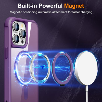 For iPhone 13 Pro MagSafe Magnetic Rotating Holder Phone Case(Purple) - iPhone 13 Pro Cases by buy2fix | Online Shopping UK | buy2fix