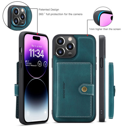 For iPhone 15 Pro Max JEEHOOD Retro Magnetic Detachable Leather Phone Case(Blue) - iPhone 15 Pro Max Cases by JEEHOOD | Online Shopping UK | buy2fix