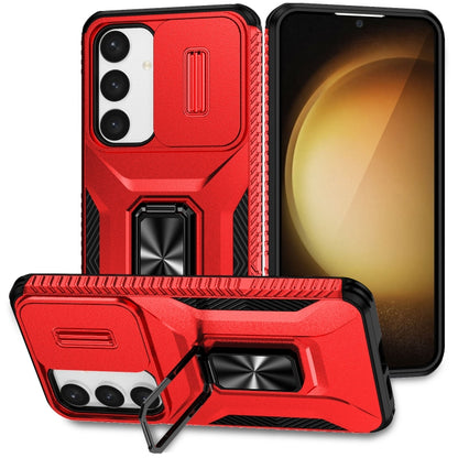For Samsung Galaxy S24 5G Sliding Camshield Holder Phone Case(Red) - Galaxy S24 5G Cases by buy2fix | Online Shopping UK | buy2fix