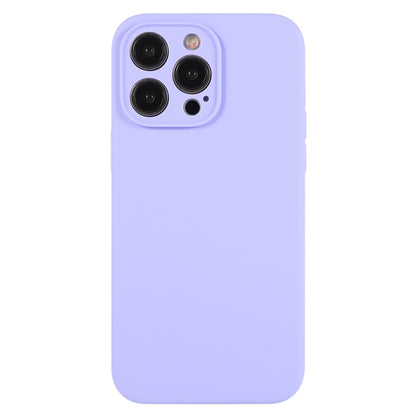 For iPhone 12 Pro Pure Color Liquid Silicone Fine Pore Phone Case(Light Purple) - iPhone 12 / 12 Pro Cases by buy2fix | Online Shopping UK | buy2fix
