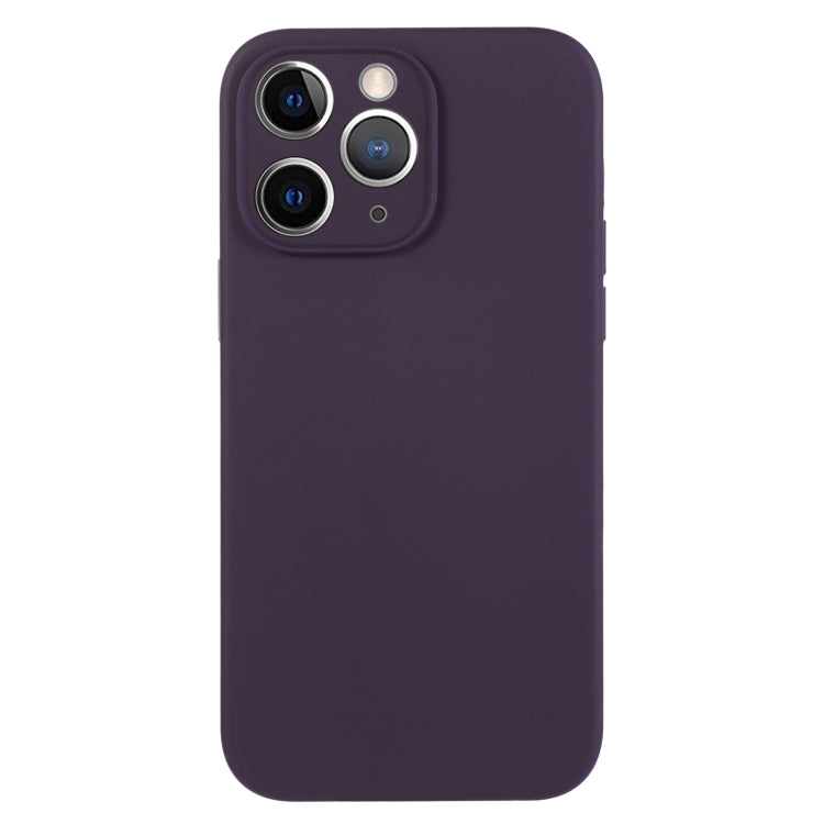 For iPhone 11 Pro Max Pure Color Liquid Silicone Fine Pore Phone Case(Berry Purple) - iPhone 11 Pro Max Cases by buy2fix | Online Shopping UK | buy2fix