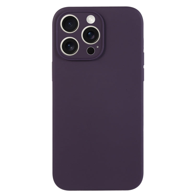 For iPhone 16 Pro Max Pure Color Liquid Silicone Fine Pore Phone Case(Berry Purple) - iPhone 16 Pro Max Cases by buy2fix | Online Shopping UK | buy2fix