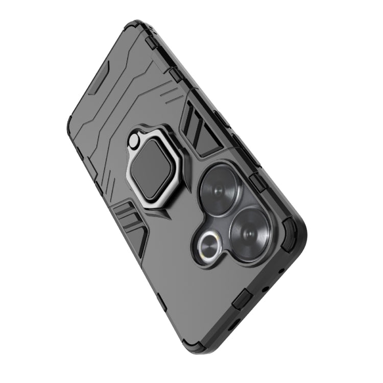 For Xiaomi Redmi Turbo 3 Shockproof PC + TPU Holder Phone Case(Black) - Xiaomi Cases by buy2fix | Online Shopping UK | buy2fix