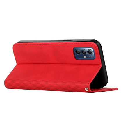 For Motorola Moto G Play 2024 Diamond Splicing Skin Feel Magnetic Leather Phone Case(Red) - Motorola Cases by buy2fix | Online Shopping UK | buy2fix