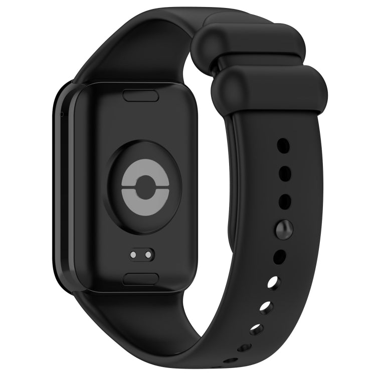 For Xiaomi Mi Band 8 Pro Solid Color Black Buckle Silicone Watch Band(Black) - Watch Bands by buy2fix | Online Shopping UK | buy2fix