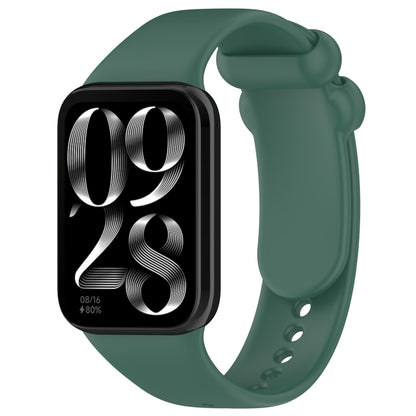 For Xiaomi Mi Band 8 Pro Solid Color Black Buckle Silicone Watch Band(Dark Green) - Watch Bands by buy2fix | Online Shopping UK | buy2fix