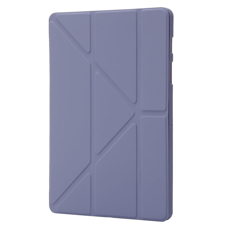 For Samsung Galaxy Tab S9 Deformation Silicone Leather Tablet Case(Lavender) - Galaxy Tab S9 Cases by buy2fix | Online Shopping UK | buy2fix