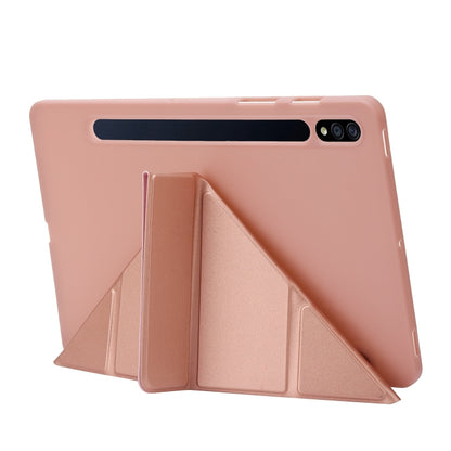 For Samsung Galaxy Tab S9+ Deformation Silicone Leather Tablet Case(Black) - Galaxy Tab S9+ Cases by buy2fix | Online Shopping UK | buy2fix