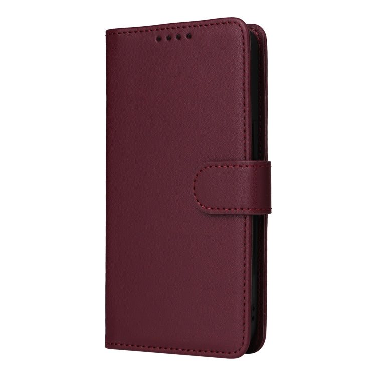 For Samsung Galaxy S24 5G BETOPNICE BN-005 2 in 1 Detachable Imitate Genuine Leather Phone Case(Wine Red) - Galaxy S24 5G Cases by BETOPNICE | Online Shopping UK | buy2fix