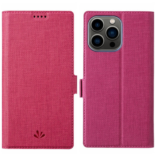 For iPhone 15 Pro ViLi K Series Dual-side Buckle Magsafe Leather Phone Case(Rose Red) - iPhone 15 Pro Cases by ViLi | Online Shopping UK | buy2fix