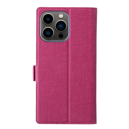 For iPhone 15 Pro ViLi K Series Dual-side Buckle Magsafe Leather Phone Case(Rose Red) - iPhone 15 Pro Cases by ViLi | Online Shopping UK | buy2fix