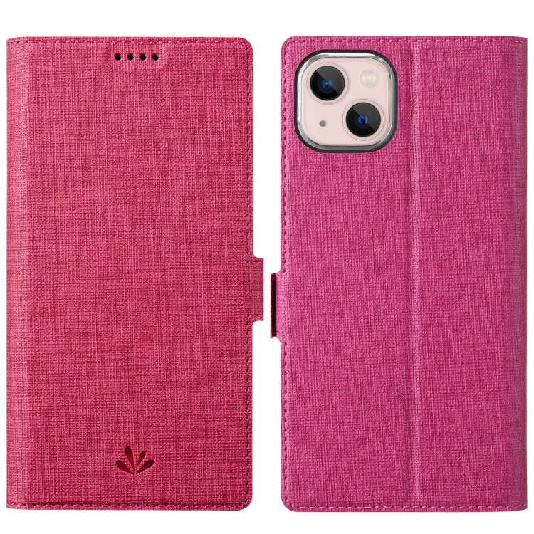 For iPhone 15 Plus ViLi K Series Dual-side Buckle Magsafe Leather Phone Case(Rose Red) - iPhone 15 Plus Cases by ViLi | Online Shopping UK | buy2fix