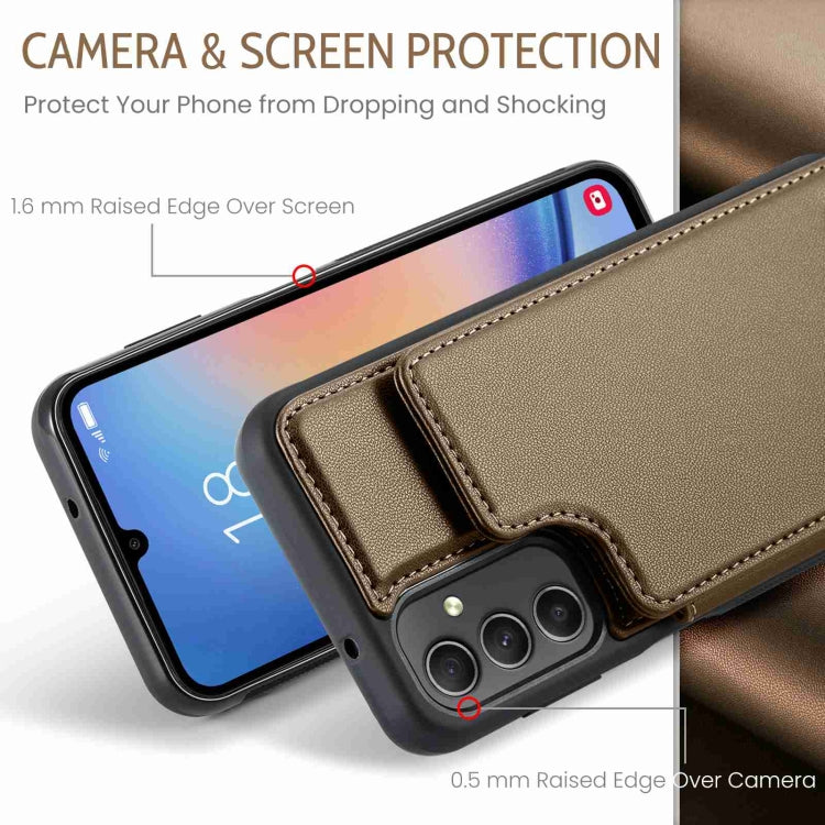 For Samsung Galaxy A54 5G CaseMe C22 Card Slots Holder RFID Anti-theft Phone Case(Brown) - Galaxy Phone Cases by CaseMe | Online Shopping UK | buy2fix