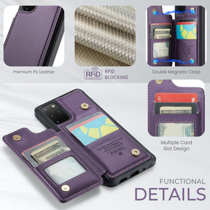 For Samsung Galaxy S20+ CaseMe C22 Card Slots Holder RFID Anti-theft Phone Case(Purple) - Galaxy Phone Cases by CaseMe | Online Shopping UK | buy2fix