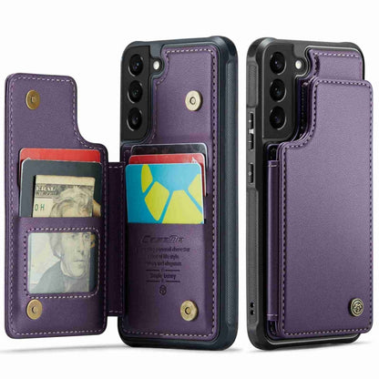 For Samsung Galaxy S22+ 5G CaseMe C22 Card Slots Holder RFID Anti-theft Phone Case(Purple) - Galaxy S22+ 5G Cases by CaseMe | Online Shopping UK | buy2fix