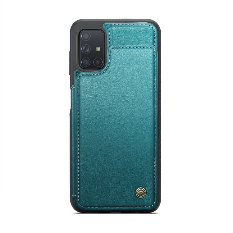 For Samsung Galaxy A51 4G CaseMe C22 Card Slots Holder RFID Anti-theft Phone Case(Blue Green) - Galaxy Phone Cases by CaseMe | Online Shopping UK | buy2fix