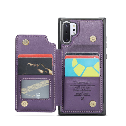 For Samsung Galaxy Note10+ 5G CaseMe C22 Card Slots Holder RFID Anti-theft Phone Case(Purple) - Galaxy Phone Cases by CaseMe | Online Shopping UK | buy2fix